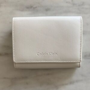 Calvin Klein Smooth White Leather Small Wallet